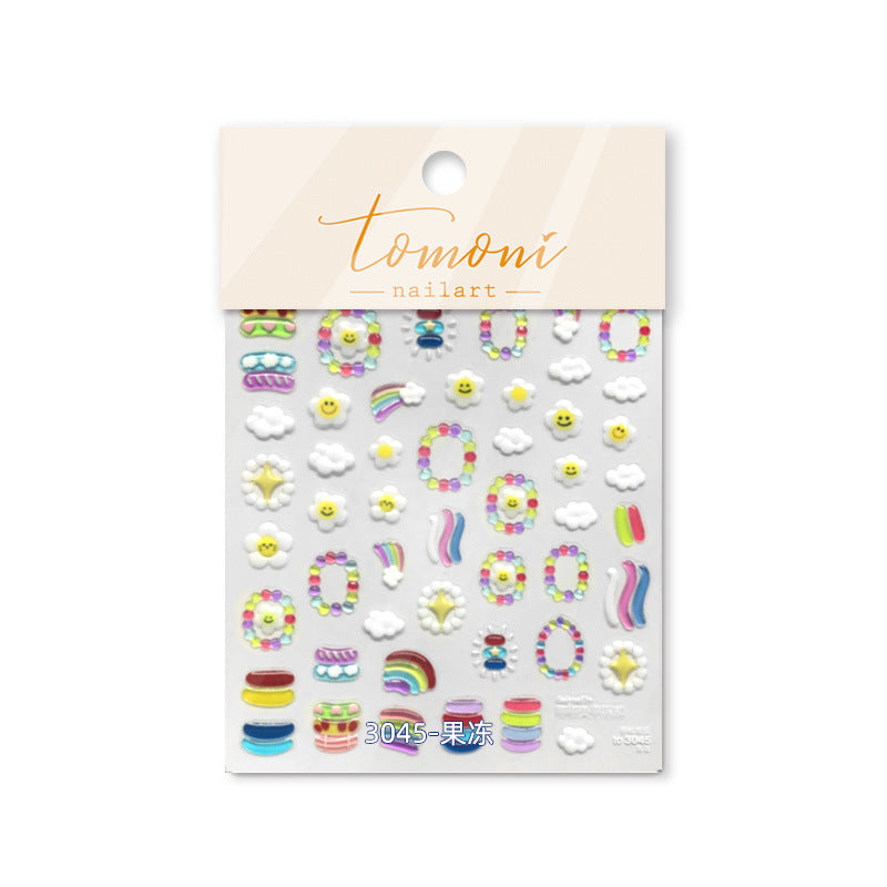 365nails: "젤리 큐트 동물 & 간식" – 네일 아트 스티커