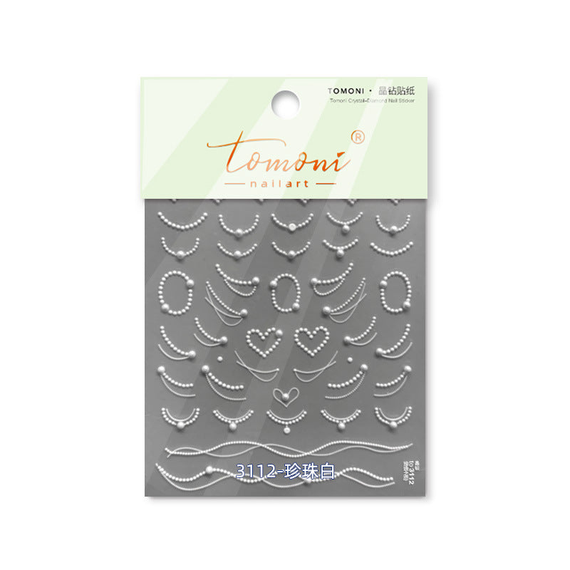 Silver Crystal Chain – Minimalist Elegant Nail Art Set