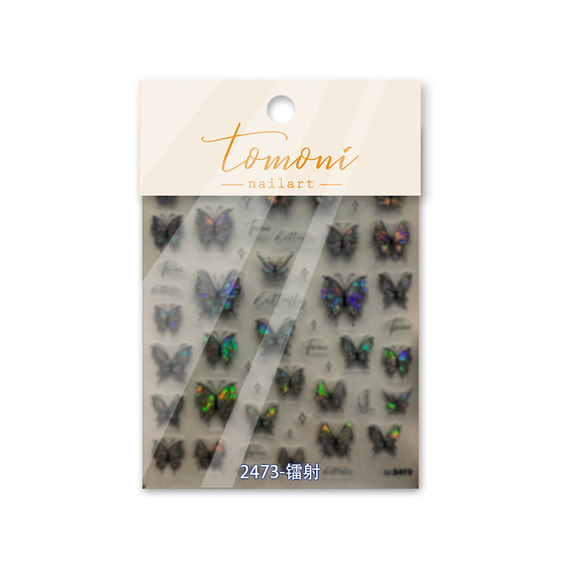 365nails: "Holographic Rainbow Butterfly" – nail art stickers