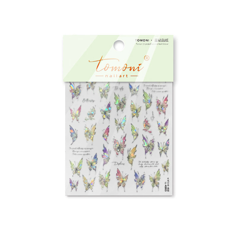 365nails: "Iridescent Crystal Butterfly" – nail art stickers