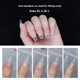 Nail Tips Sub-code nail pads, 100 pcs for press on nails pads, standard size wear-free full half stickers, matte trapezoidal square false nail pads
