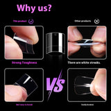 Nail Tips Amazon popular transparent square nail piece 240 pieces boxed short half sticker fake nail manicure press on nails piece
