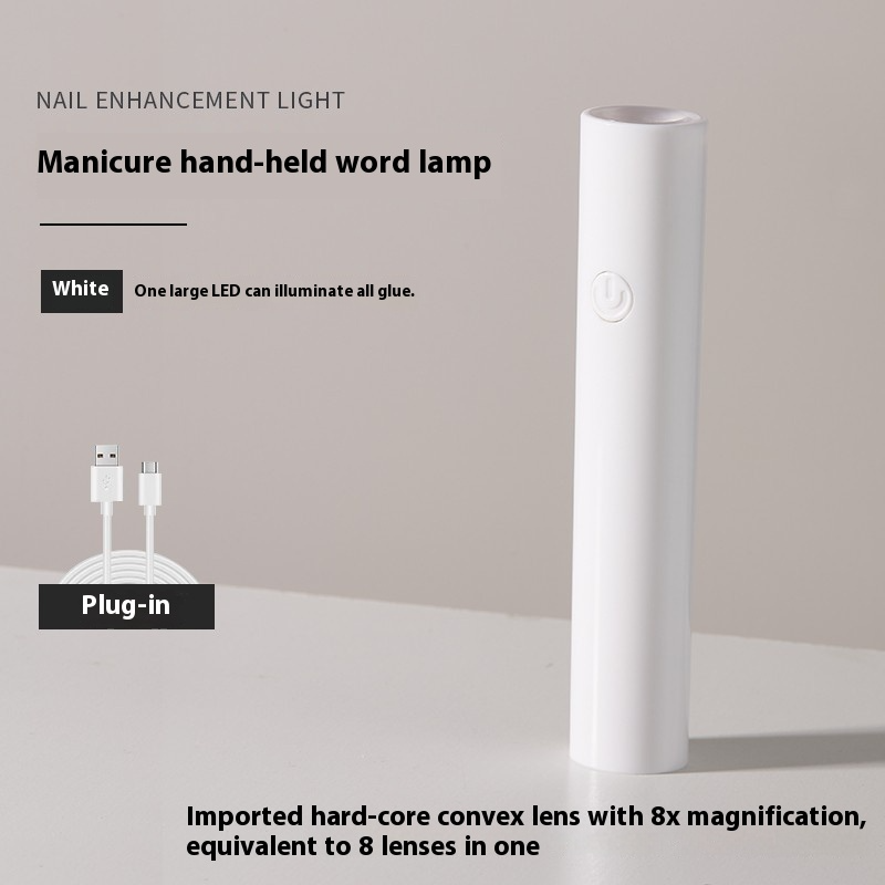 Mini Lâmpada de Unha LED Portátil Plana para Esmalte em Gel