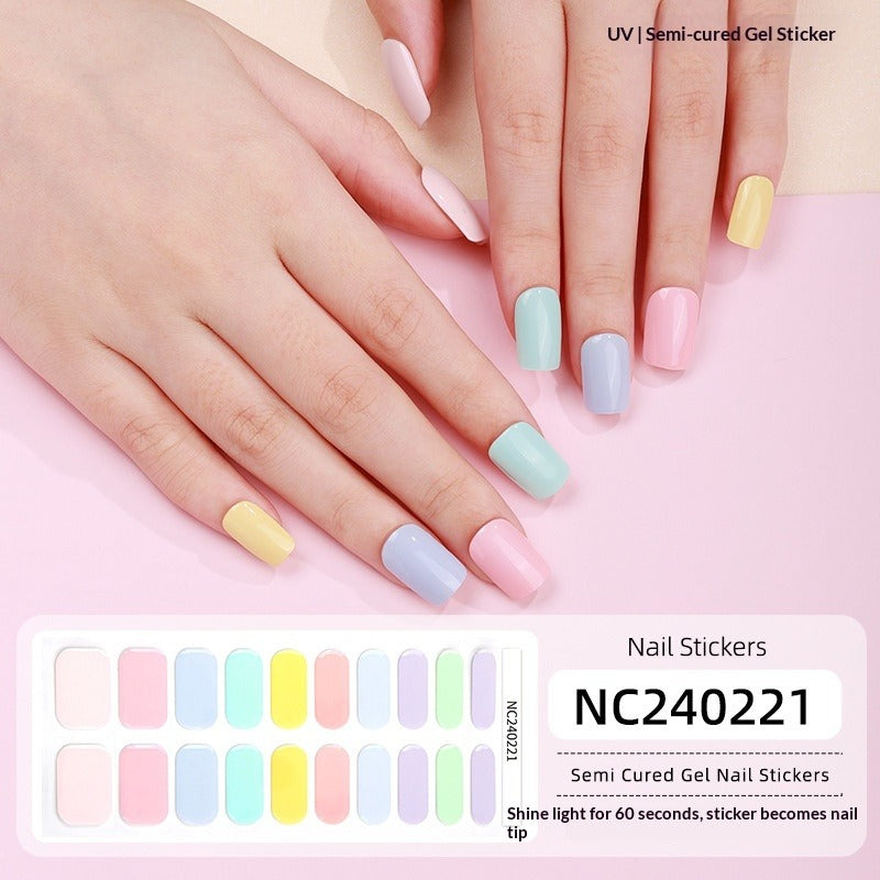 Semi-Cured Gel Nail Strips Laser Foil Ultra-Sparkle Shimmer Glossy Set (MOQ=3)