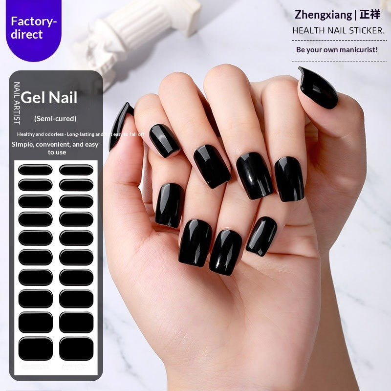 Semi-Cured Gel Nail Strips Pure Color Vibrant Multi-Shade Glossy Set (MOQ=3)