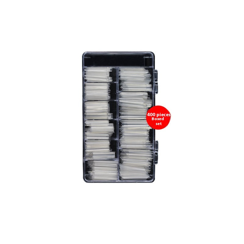 Nail Tips semi-stick water pipe nail piece, French C-arc false nail press on nails patch, extended square head C-type water pipe nail