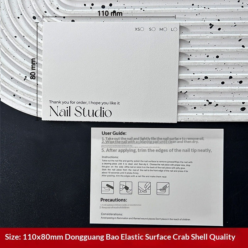 Horizontal Textured Press On Nail Display Cards (MOQ=50)