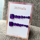 365nails: "mysterious violet amber" – handmade press-on pedicure