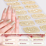 Semi-Cured Gel Nail Strips Pure Glitter Ultra-Sparkle Metallic Glossy Set (MOQ=3)
