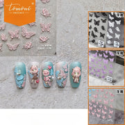 Blue & Pink Butterfly Flutter – Delicate Nail Art Set