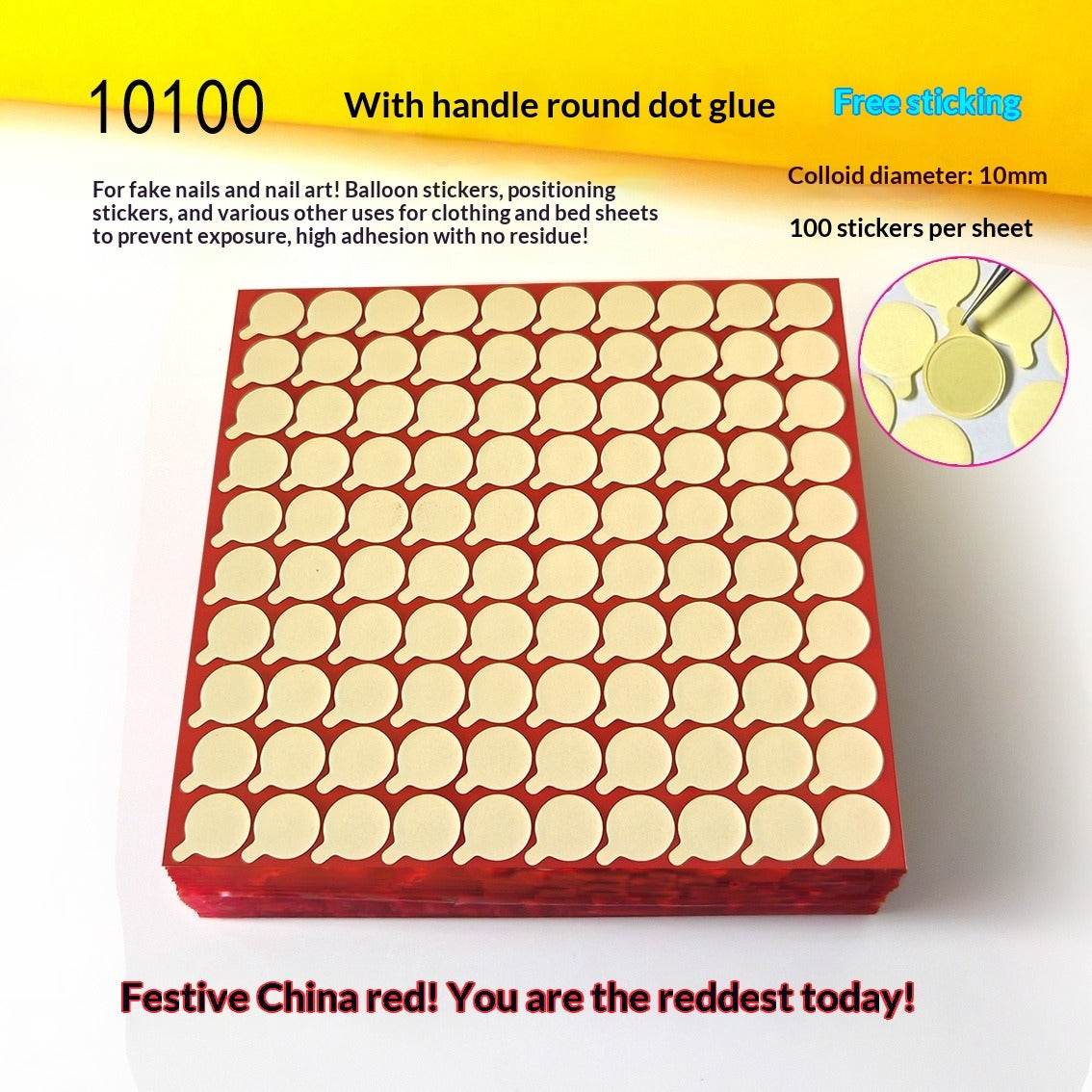 Crystal adhesive strips for press-on nail display cards