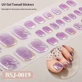Semi-Cured Gel Nail Strips Fresh Floral 3D Foil Glossy Design (MOQ=3)