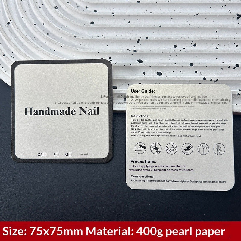 Pearl Finish Display Cards for Handmade Press On Nails (MOQ=50)
