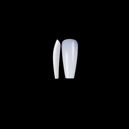 Nail Tips long ballet nail piece, French full sticker ballet fake nail piece, new extended transparent folded seamless ballet nail