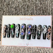 365nails: "Gothic Dark Romance" Handmade Gothic Press-On Nails