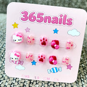 365nails: "Kitty's Pink Paw" – 3D Character Handmade Short Nails