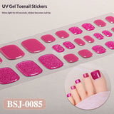 Semi-Cured Gel Nail Strips Minimal Solid Color Glitter Mismatch Design (MOQ=3)