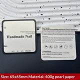 Pearl Finish Display Cards for Handmade Press On Nails (MOQ=50)