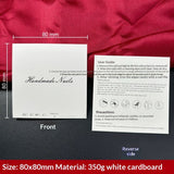 Press-On Nails Instruction Card High-end solid color nail card (MOQ:50 pieces)