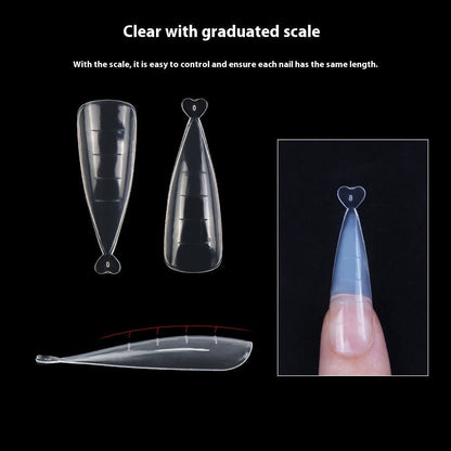 Nail Tips Popular transparent nail mold 120 pieces boxed with graduated crystal extension nail plate  fast phototherapy extension nail mold