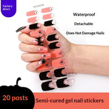 Semi-Cured Gel Nail Strips French Holiday Christmas Halloween Mix Designs (MOQ=3)