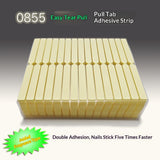 Crystal adhesive strips for press-on nail display cards