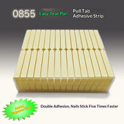 Crystal adhesive strips for press-on nail display cards