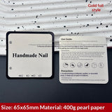 Pearlescent Foil Display Cards for Press On Nail Presentation (MOQ=50)