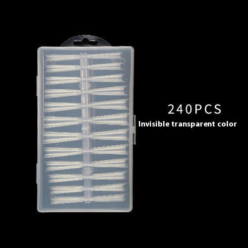 Nail Tips Explosive nail pads 504 pcs bag boxed extended flat head transparent patch manicure XXL semi-sticker denim fake nails wholesale