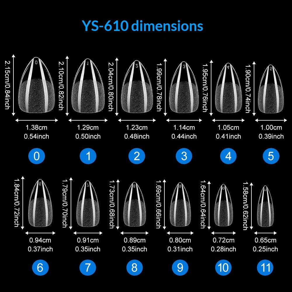 365nails Cross-Border Half-Matte Nail Tips | 2 Specifications, Factory Direct with Small MOQ
