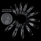 Nail Tips Nail art extension nail mold 120 pieces boxed, no paper holder, no trace oval with scale line, rapid phototherapy nail film wholesale
