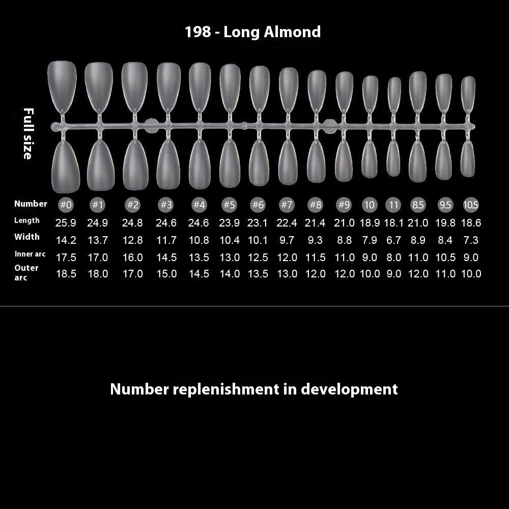 Nail Tips Transparent nail piece wholesale 30 pieces, full number, light and thin, full sticker, trapezoidal non-marking, wear-free patch, frosted nail piece