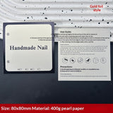 Pearlescent Foil Display Cards for Press On Nail Presentation (MOQ=50)