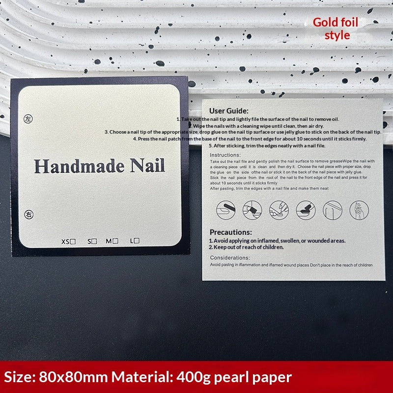 Pearlescent Foil Display Cards for Press On Nail Presentation (MOQ=50)