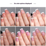 New press on nails French Ultra-thin Short Square False Nails 32 pieces Simple Removable Extension Patch Nail Art