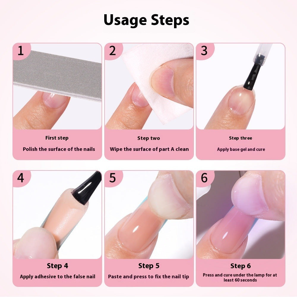 Nail Tips French press on nails  explosion five-color rectangular versatile removable patch manicure 150 pieces fake nail piece