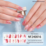 Semi-Cured Gel Nail Strips 3D Foil Gold Glossy Design (MOQ=3)