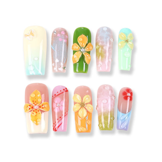 365Nails Pastel Garden 3D Blossom Press-On Nails
