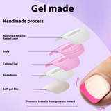 press on nails and toe advanced  French foot nail simple and seamless fuel injection full sticker 120 finished nail pads