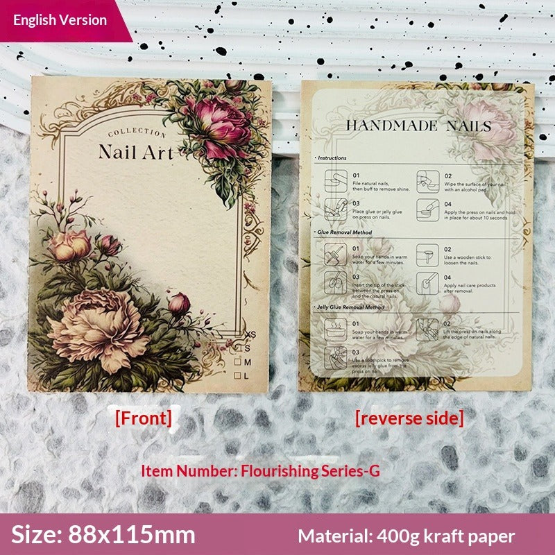 Custom Printed Display Cards for Press On Nail Packaging (MOQ=50)