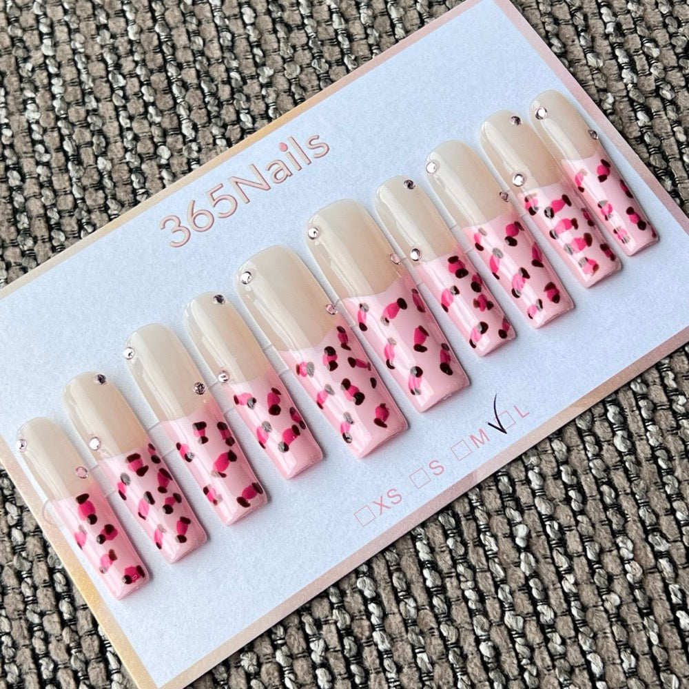 365nails: "Lady Luck" – 3D Heart Handmade Coffin Nails