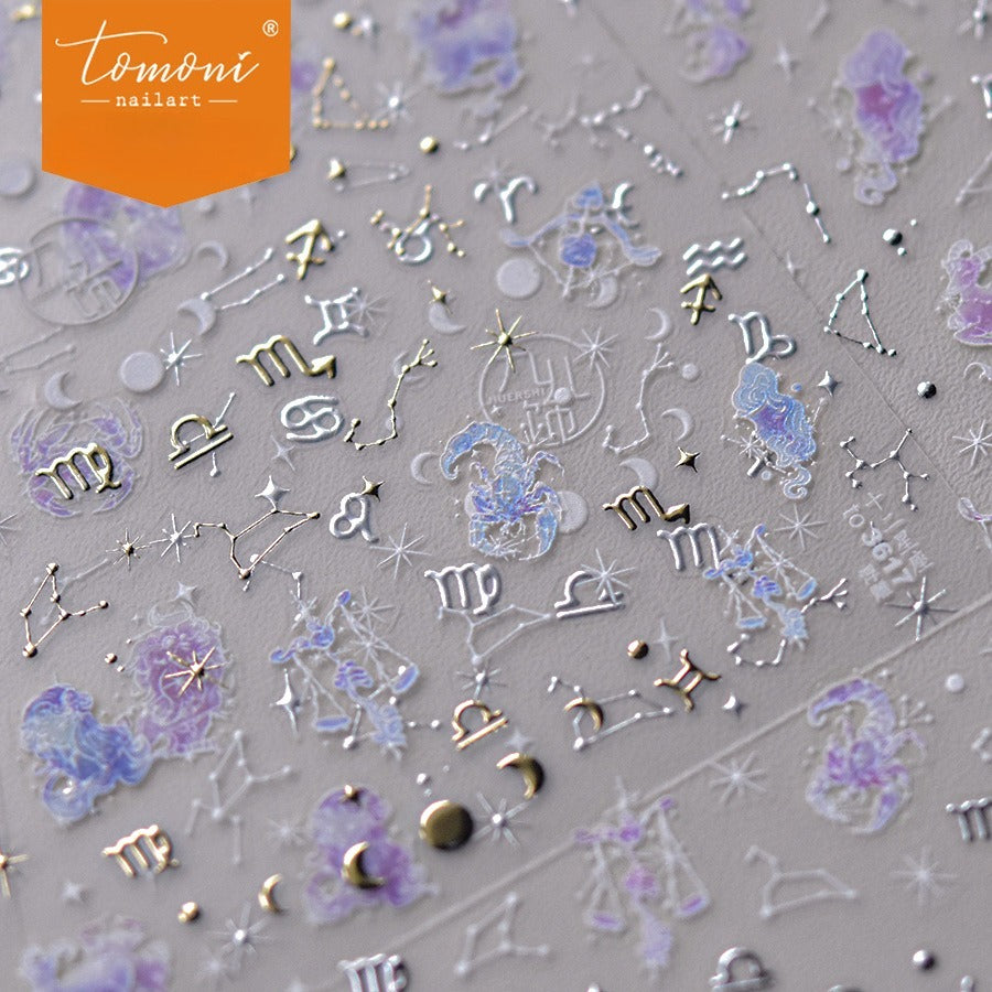 Celestial Zodiac Crystals – Astrology Nail Art Set