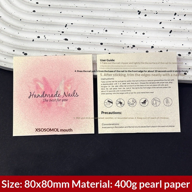Gradient Pearl Butterfly Press On Nail Display Cards (MOQ=50)