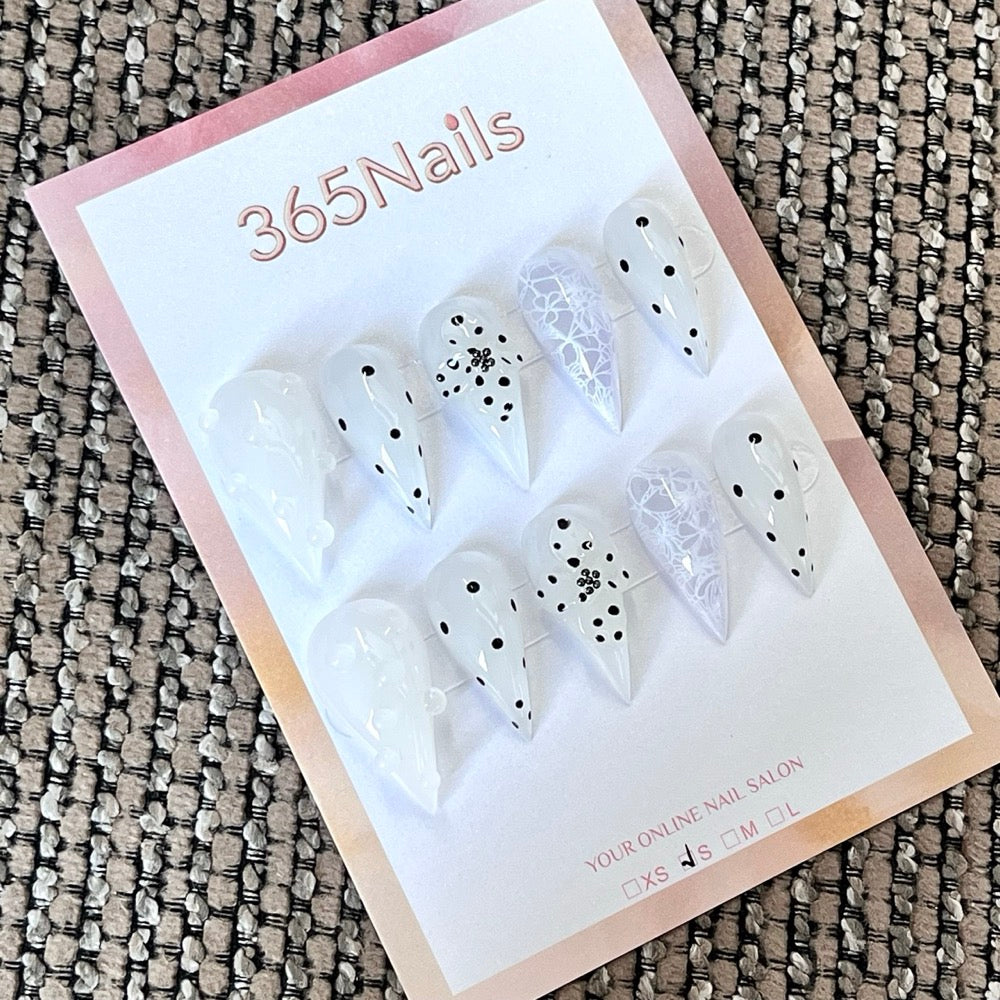 Starlit Porcelain - Celestial White Press-On Nails
