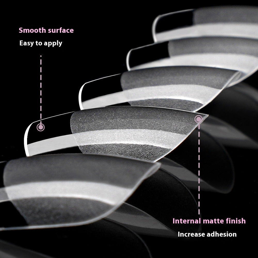 Nail Tips Semi-matte nail piece, short square, seamless, cut-free press on nails piece, short transparent full patch, manicure fake nail