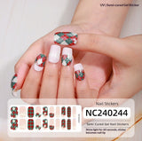 Semi-Cured Gel Nail Strips French Holiday Christmas Halloween Mix Designs (MOQ=3)