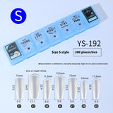 Nail Tips No engraving and no marks, press on nails pads, new 280 pcs, supplement size, matte box, press on nails pads for fake nails