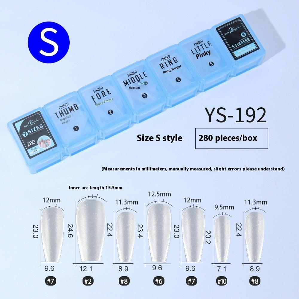 Nail Tips No engraving and no marks, press on nails pads, new 280 pcs, supplement size, matte box, press on nails pads for fake nails