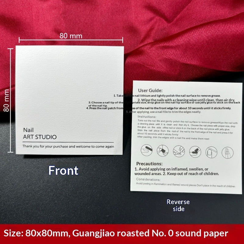 Classic White Display Cards for Press On Nail Sets (MOQ=50)