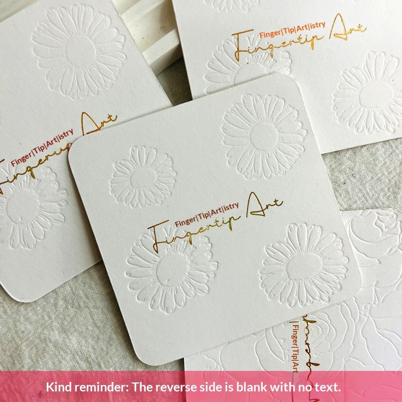 Embossed Cotton Paper Display Cards for Press On Nails (MOQ=50)